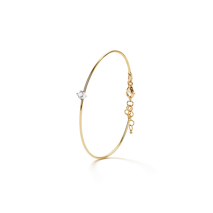 'Balance' bracelet in yellow gold with princess cut diamonds BALANCE | BRPRNC AU18G CT 0,12